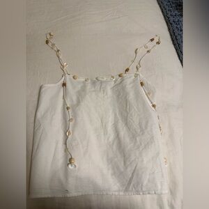 Zara White shell tank top